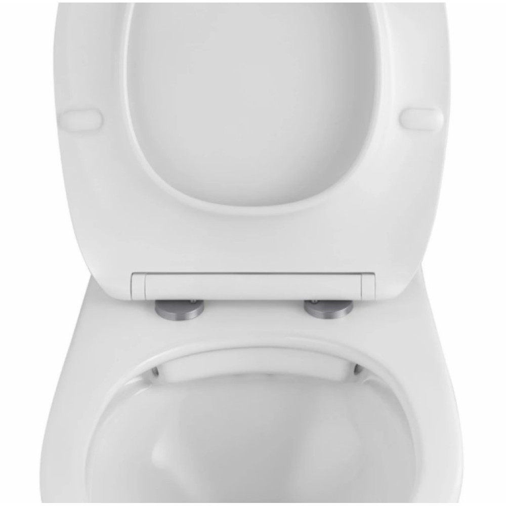 Унітаз підвісний безобідковий Kroner Oker WHI533536 RIMLESS з сидінням (KO533536WHIR)