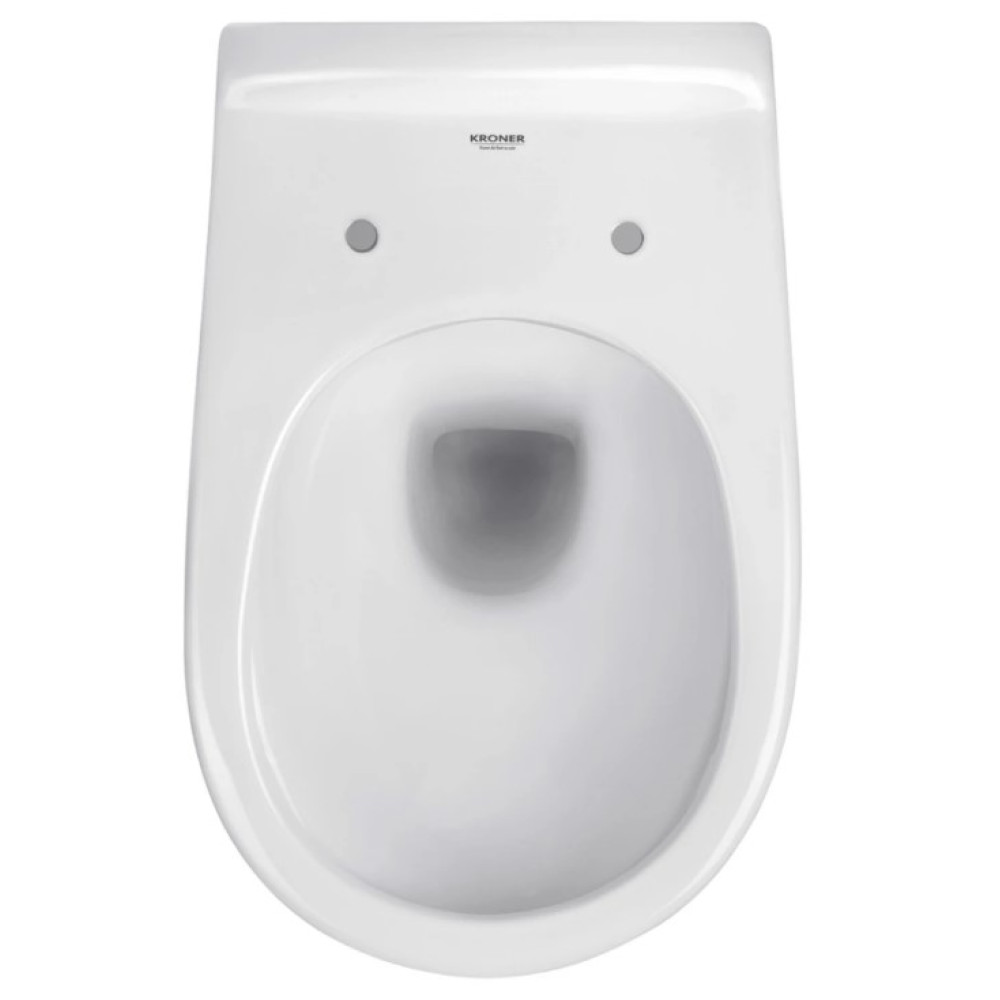 Унітаз підвісний безобідковий Kroner Oker WHI533536 RIMLESS з сидінням (KO533536WHIR)