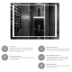 Зеркало Kroner KRM Spiegel HR2-10070 с LED-подсветкой и антизапотением CV030035