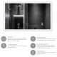 Дзеркало Kroner KRM Spiegel HR3 - 10060 з LED-підсвічуванням та антизапітнінням CV030038