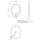Дзеркало Kroner KRM Spiegel VO1 - 5070 з LED-підсвічуванням та антизапітнінням CV030040