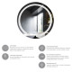 Дзеркало Kroner KRM Spiegel R1 - 6060 з LED-підсвічуванням та антизапітнінням CV030041