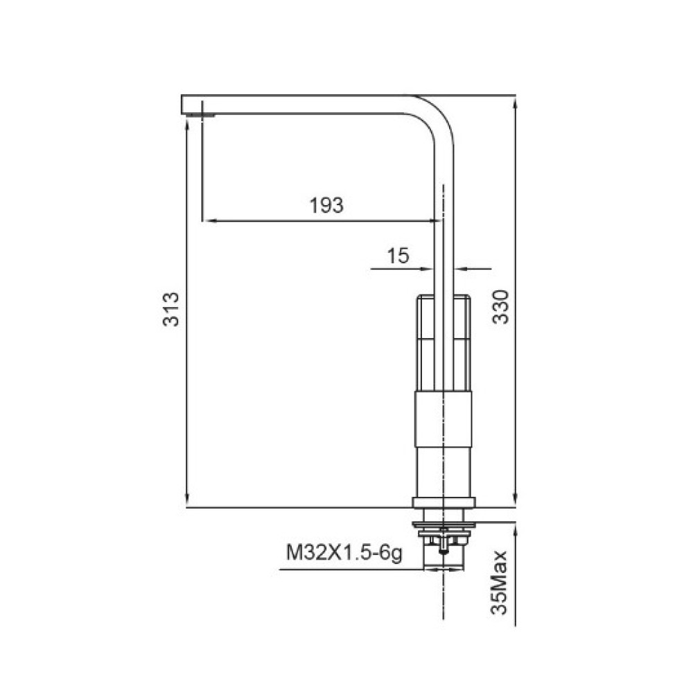 Змішувач для кухні Koer KB-70010-05 (KR3489)