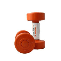Гантелі пластикові пари LiveUP CEMENT DUMBELL помаранчевий Уні 2х1кг LS2003-1