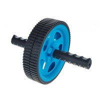 Ролик для преса LiveUP EXERCISE WHEEL чорний, сірий Уні 18см LS3160B