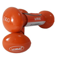 Гантелі вінілові пари LiveUP Vinyl Dumbbell Egg Head помаранчевий Уні 2х1кг LS2001-1