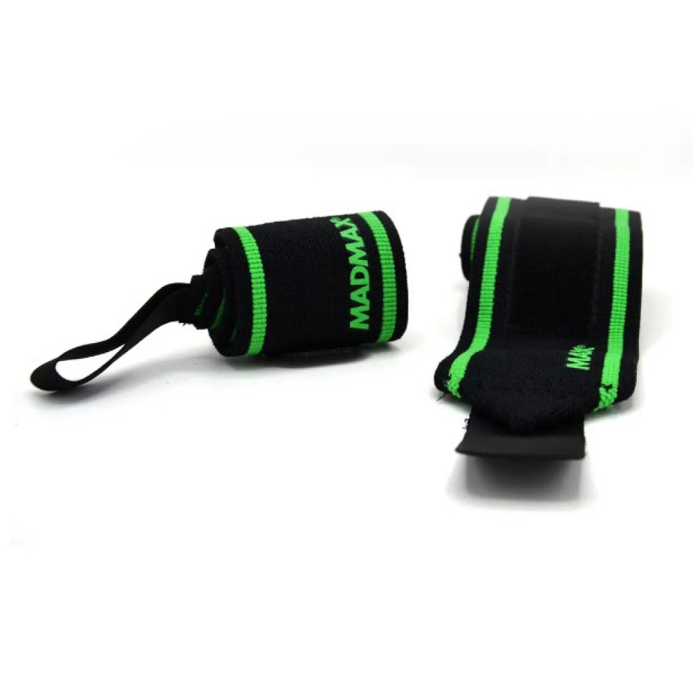 Кистевые бинты MadMax MFA-298 Wrist Wraps 18" Black/Green (пара) (MFA-298-U)