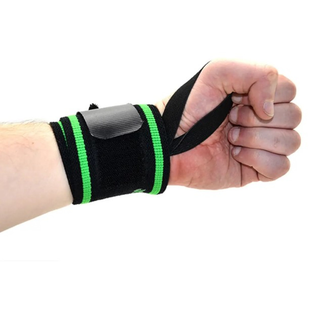Кистевые бинты MadMax MFA-298 Wrist Wraps 18" Black/Green (пара) (MFA-298-U)