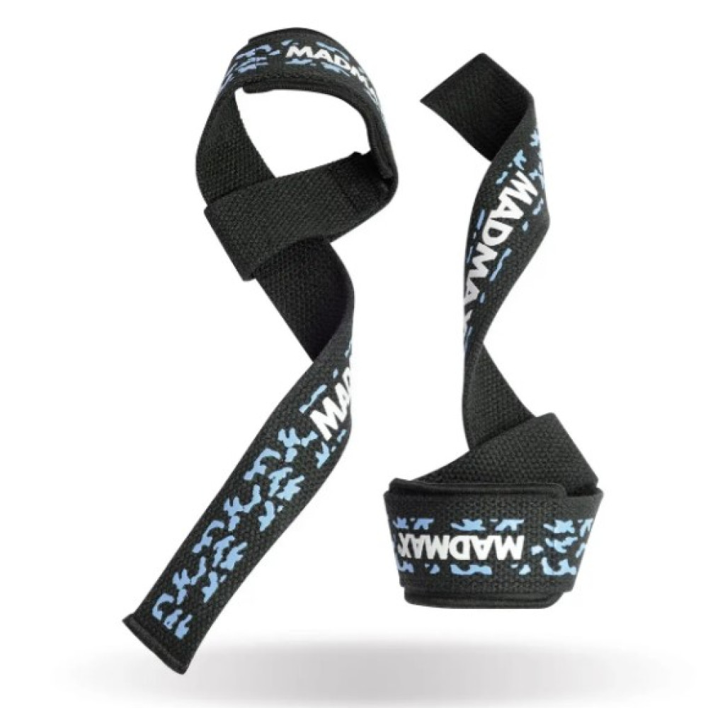 Лямки для тяги MadMax Camo Power Wrist Straps Camo/Light Blue (MFA-275-BLU-U)