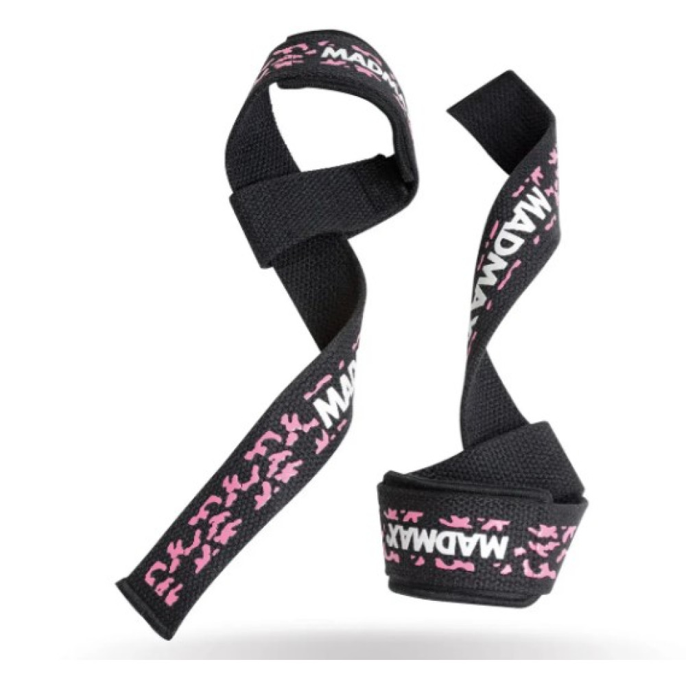 Лямки для тяги MadMax Camo Power Wrist Straps Camo/Pink (MFA-275-PNK-U)