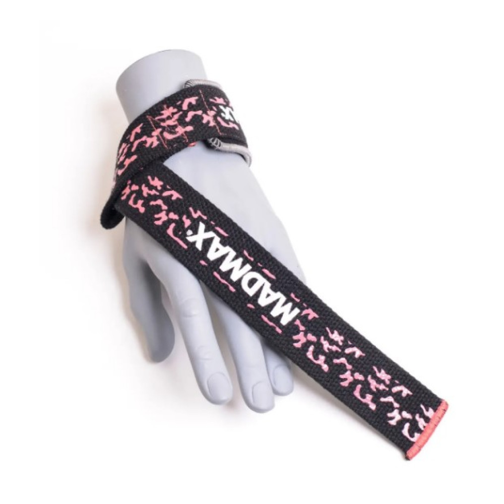 Лямки для тяги MadMax Camo Power Wrist Straps Camo/Pink (MFA-275-PNK-U)