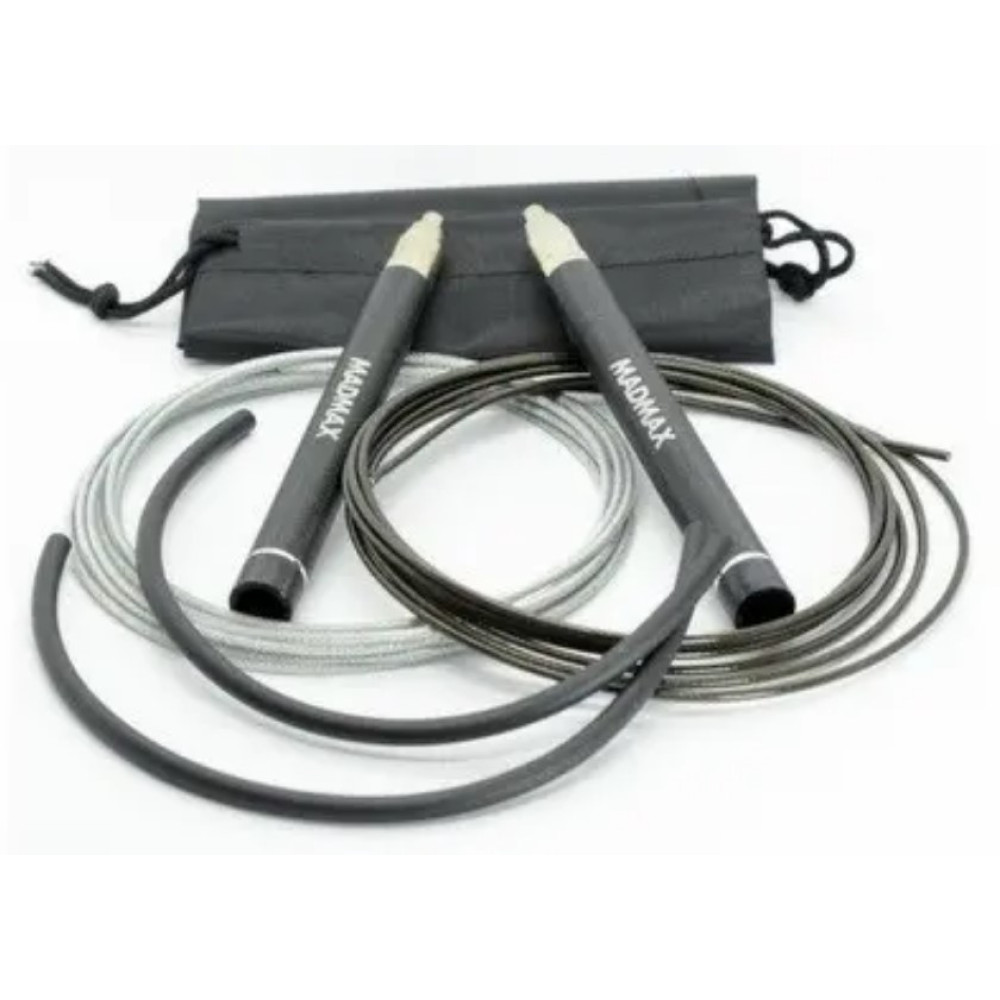 Скакалка швидкісна на підшипниках алюмінієва MadMax MFA-286 Speed jump rope Black 3 м (MFA-286-BLK-U)