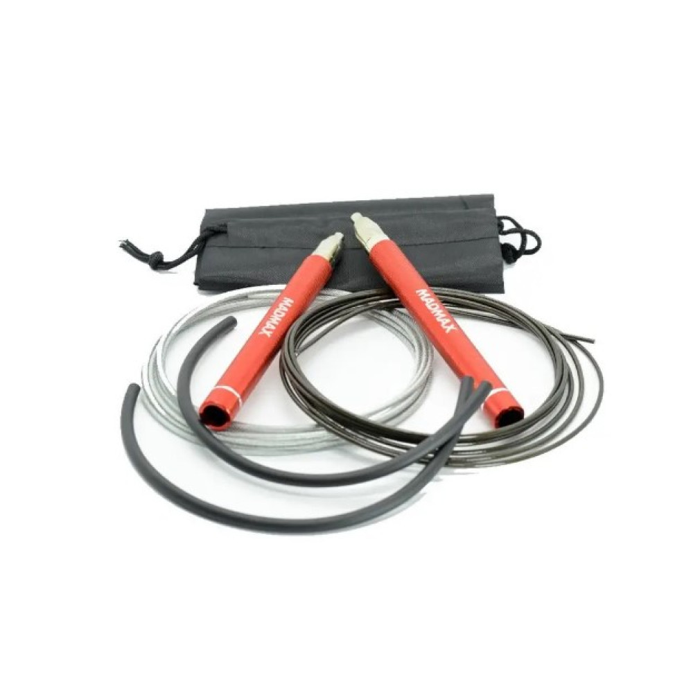Скакалка швидкісна на підшипниках алюмінієва MadMax MFA-286 Speed jump rope Red 3 м (MFA-286-RED-U)