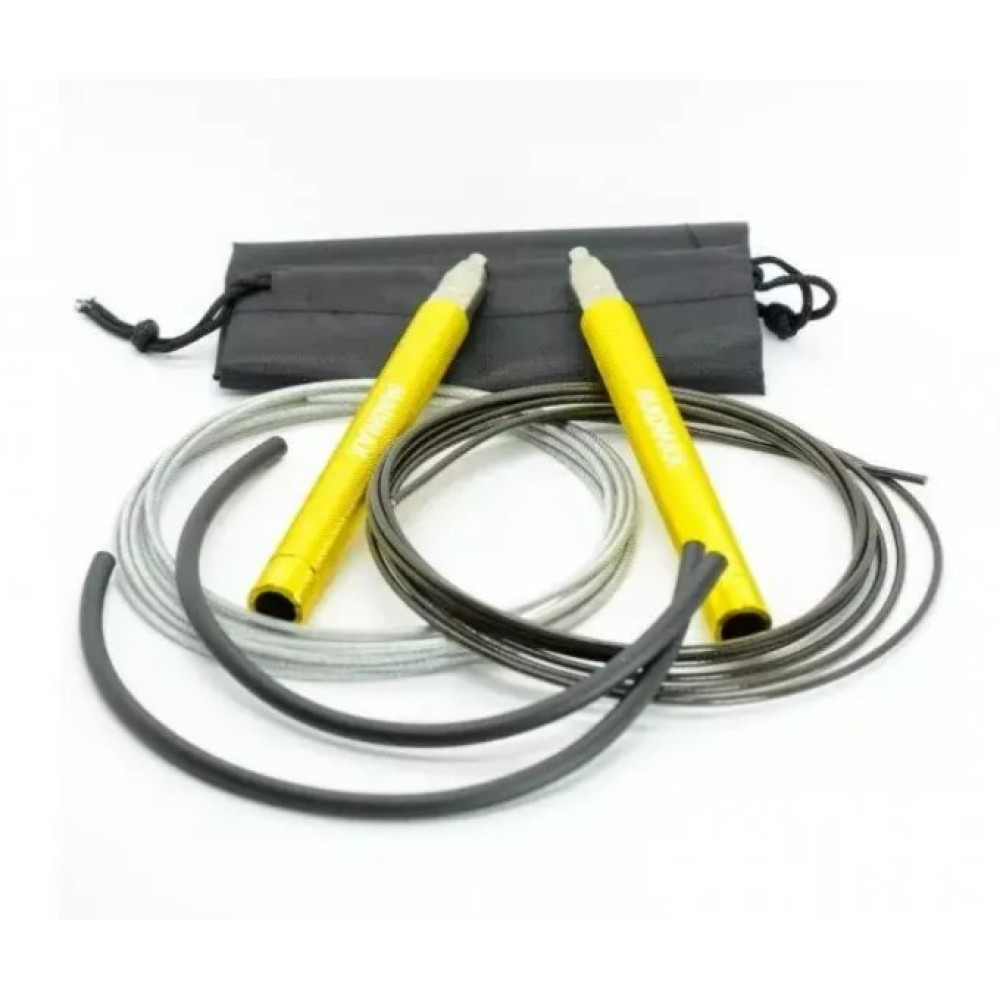 Скакалка швидкісна на підшипниках алюмінієва MadMax MFA-286 Speed jump rope Yellow 3 м (MFA-286-YEL-U)