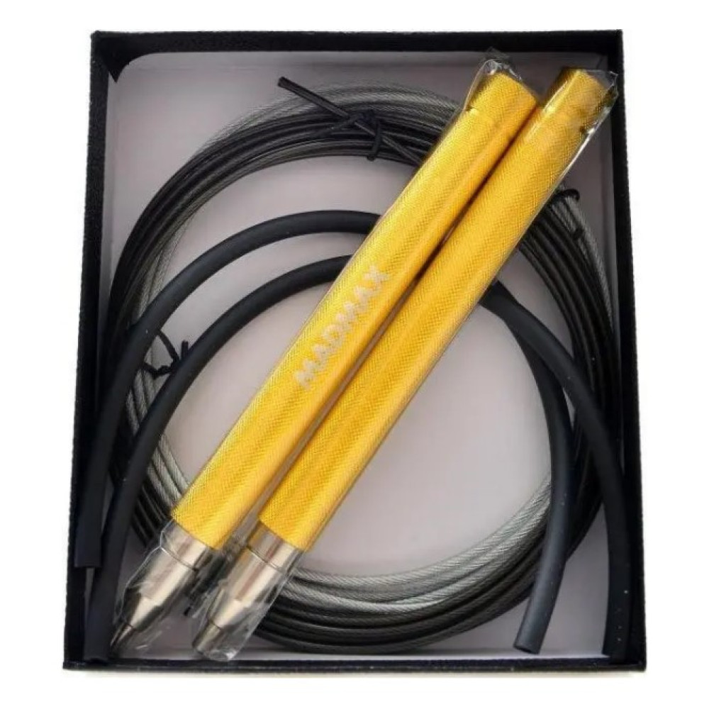 Скакалка швидкісна на підшипниках алюмінієва MadMax MFA-286 Speed jump rope Yellow 3 м (MFA-286-YEL-U)