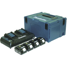 Набор аккумуляторов + зарядное устройство Makita LXT BL1840 x 4шт (18В, 4Ач) 197156-9