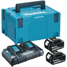 Набор аккумуляторов + зарядное устройство для Makita LXT BL1840 x 2шт (18В, 4Агод) 197504-2
