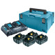 Комплект акумуляторів Makita LXT BL1850B x 4 шт, DC18RD, Makpac 3 MKP3PT184