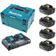 Комплект акумуляторів Makita LXT BL1850B x 4 шт, DC18RD, Makpac 3 MKP3PT184
