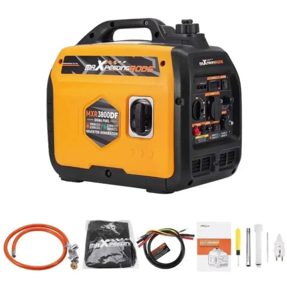 Генератор инверторный MaXpeedingRods 3.5 кВт, бензин/газ (пропан-бутан) MXR3800DF