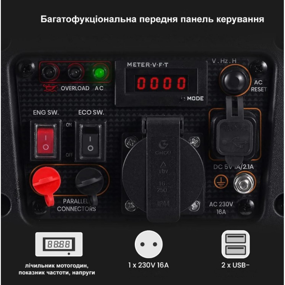 Генератор інверторний MaXpeedingRods 1.2 кВт, ручний запуск MXR1500