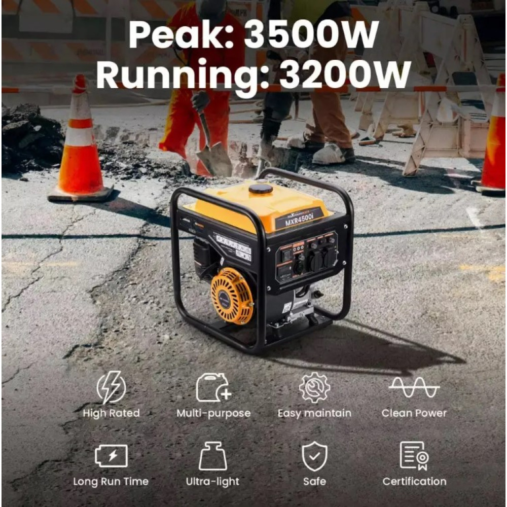 Генератор інверторний MaXpeedingRods 3.5 кВт, ручний запуск MXR4500i