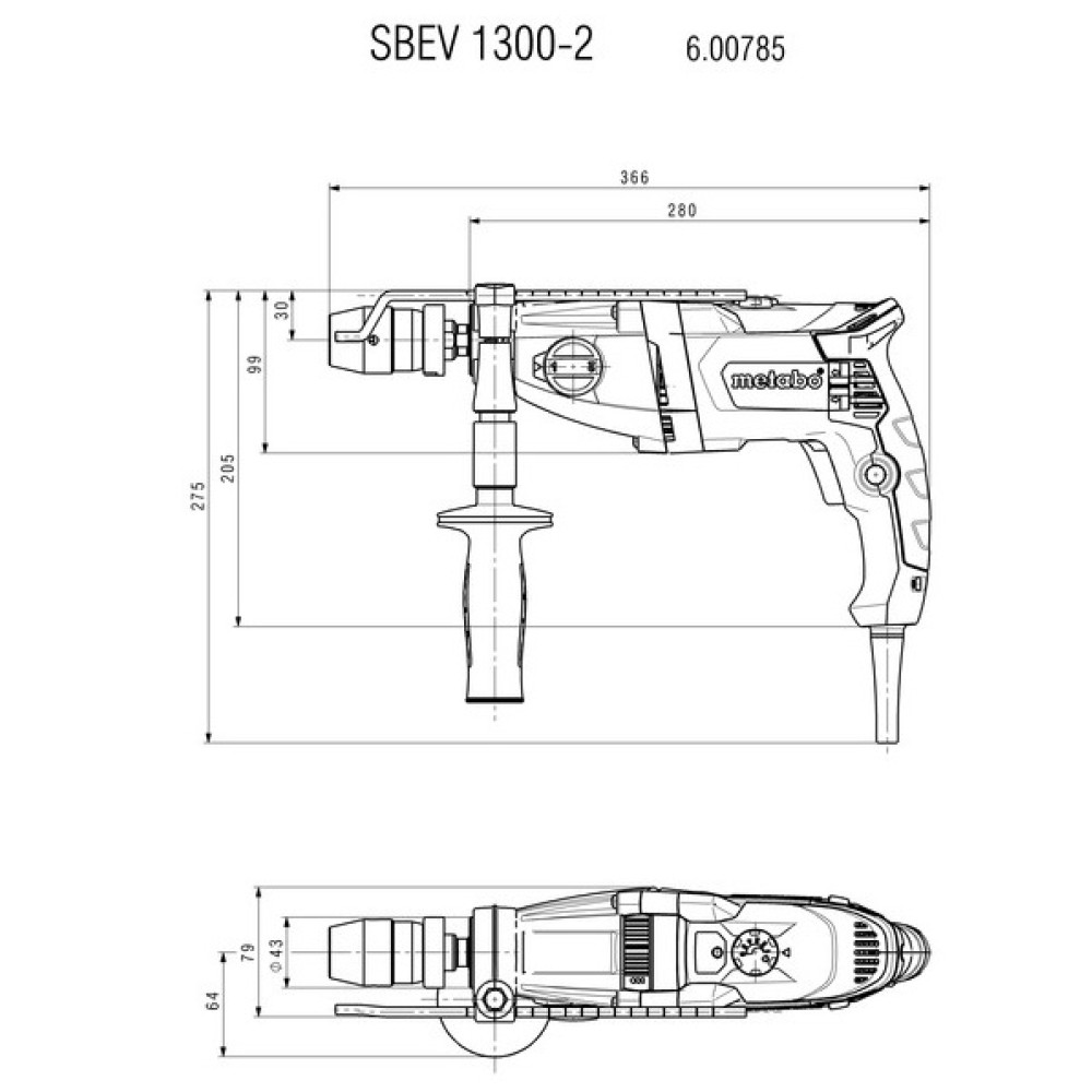 Дриль ударна Metabo SBEV 1300-2 (600785000)