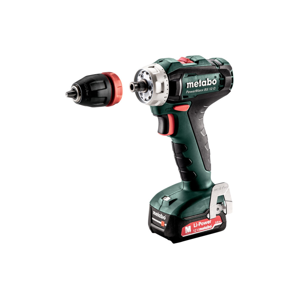 Шуруповерт-дриль Metabo PowerMaxx BS 12 Quick 2х2.0Аг Slide-in