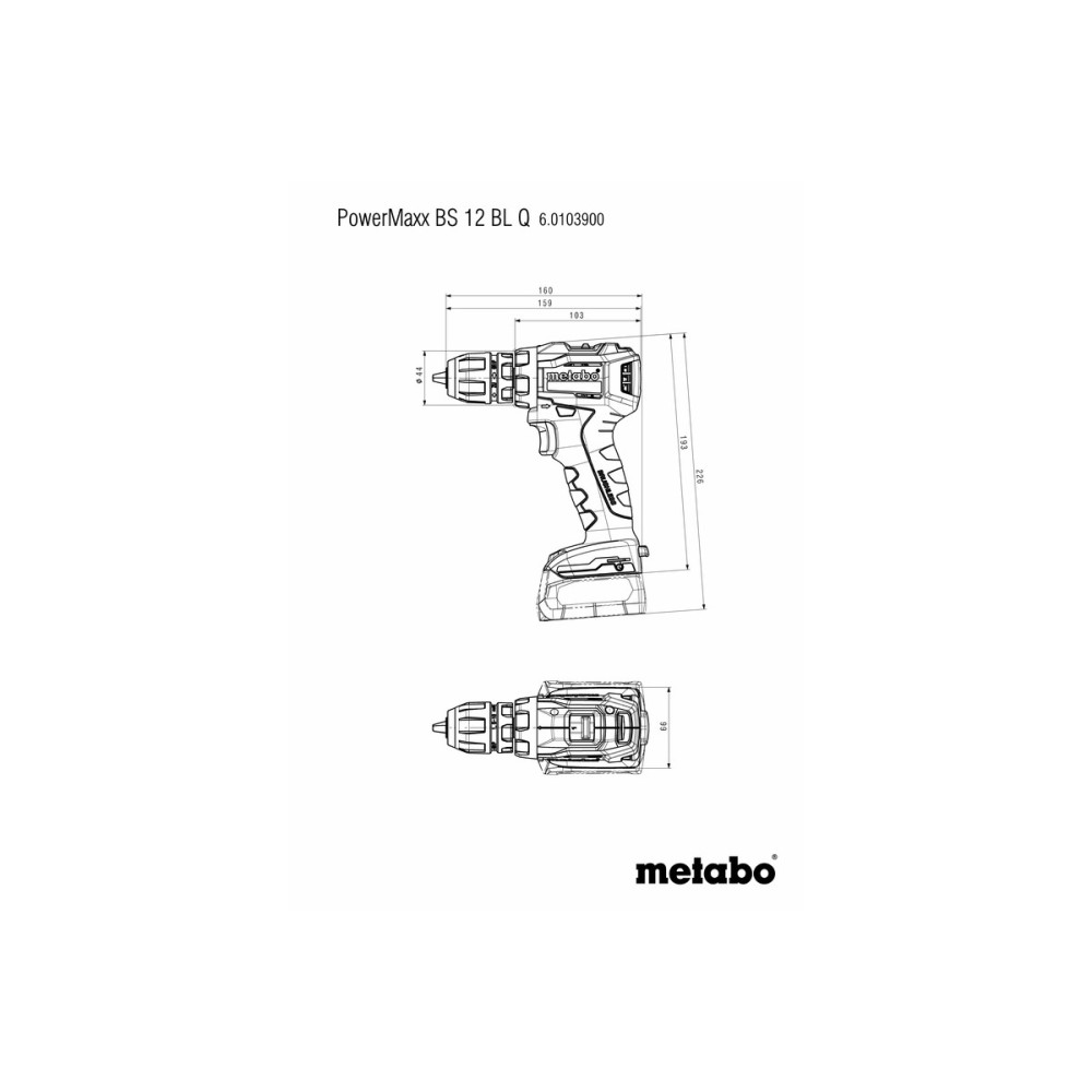 Шуруповерт-дриль Metabo PowerMaxx BS 12 BL Quick 2х2.0Аг