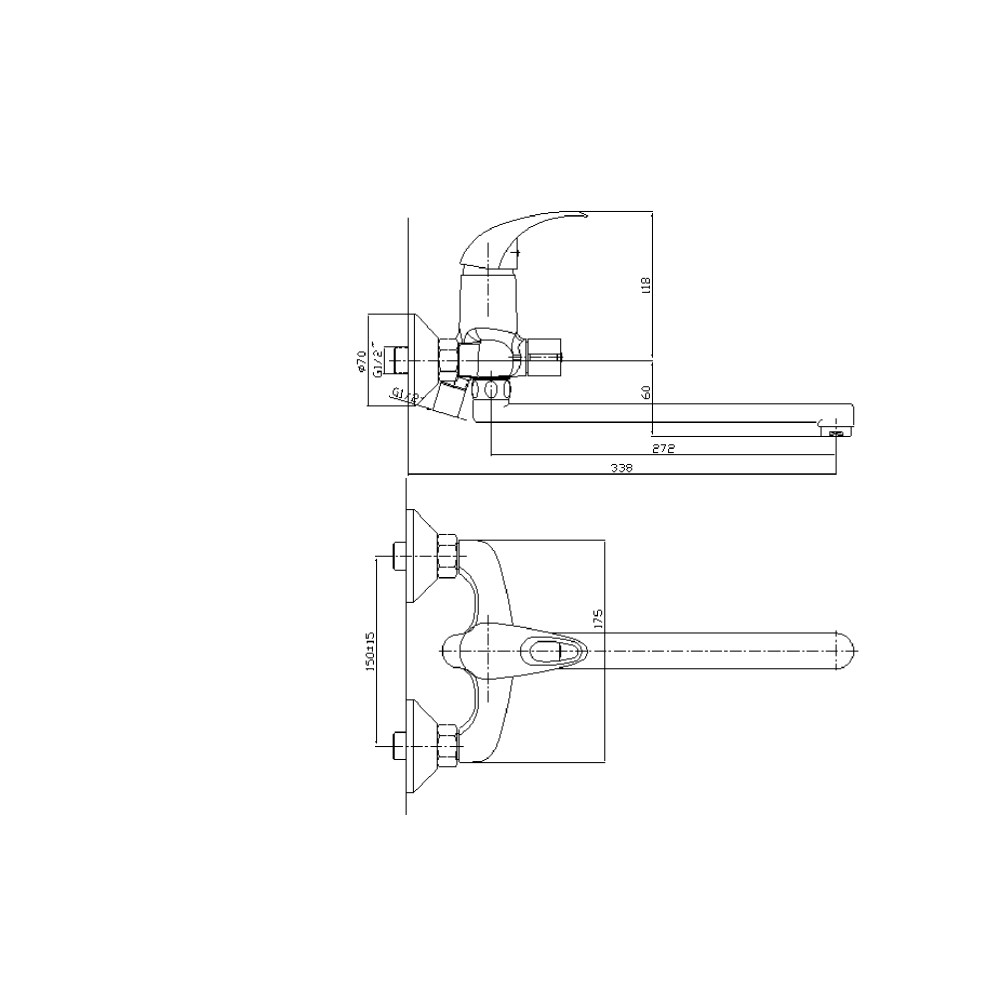Змішувач для ванни MIXXEN ФЕНІКС HB5335030C-30F