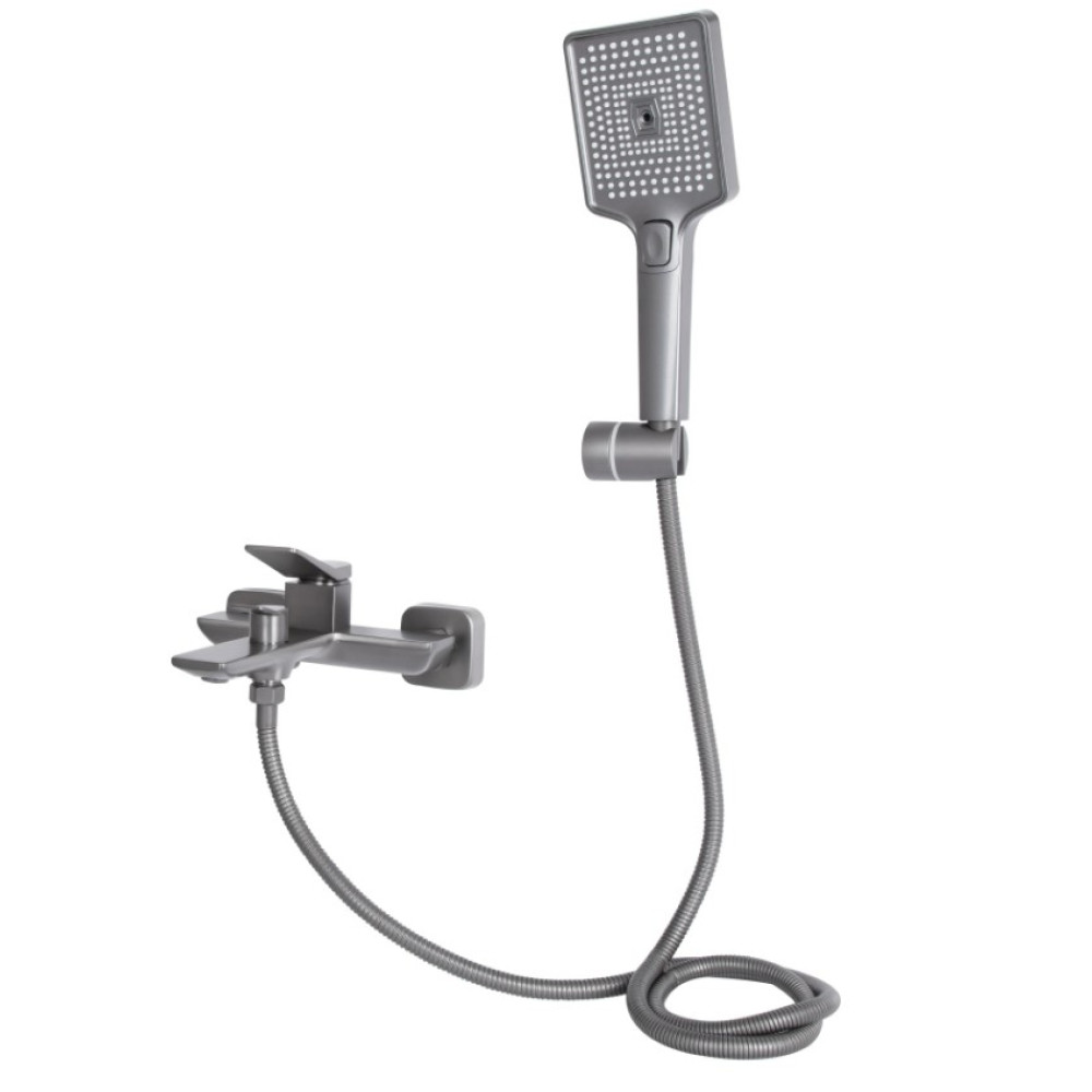 Смеситель для ванны Qtap Presto (с душевым гарнитуром) QTPRE259GRP45584