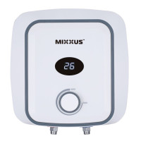 Водонагрівач Mixxus EWH-0510 Small Over 10 л над мийкою, 1500Вт, "мокрий" ТЕН, вертикальний, квадратний, білий (WH0003)