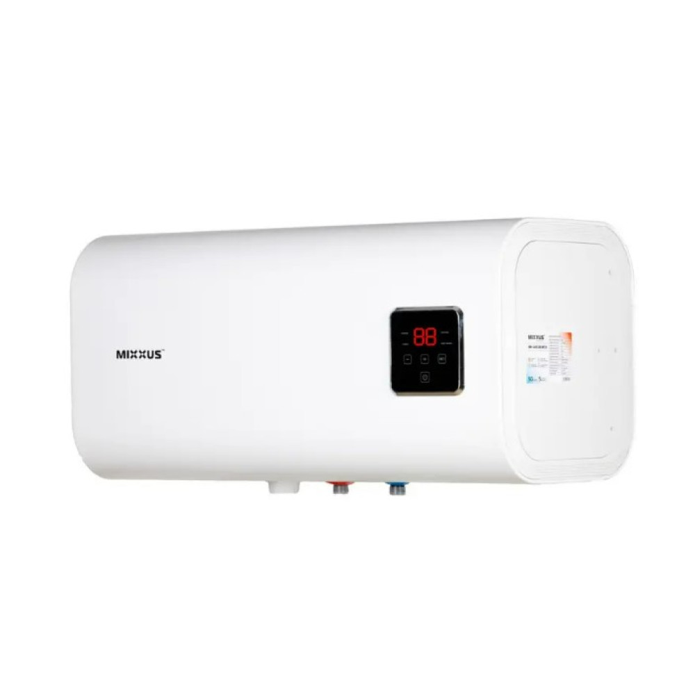 Водонагреватель Mixxus EWH-14100 CUBE WET(Н) 100 л, 2,0 кВт, "мокрый" ТЭН, горизонтальный, квадратный, белый (WH0616)