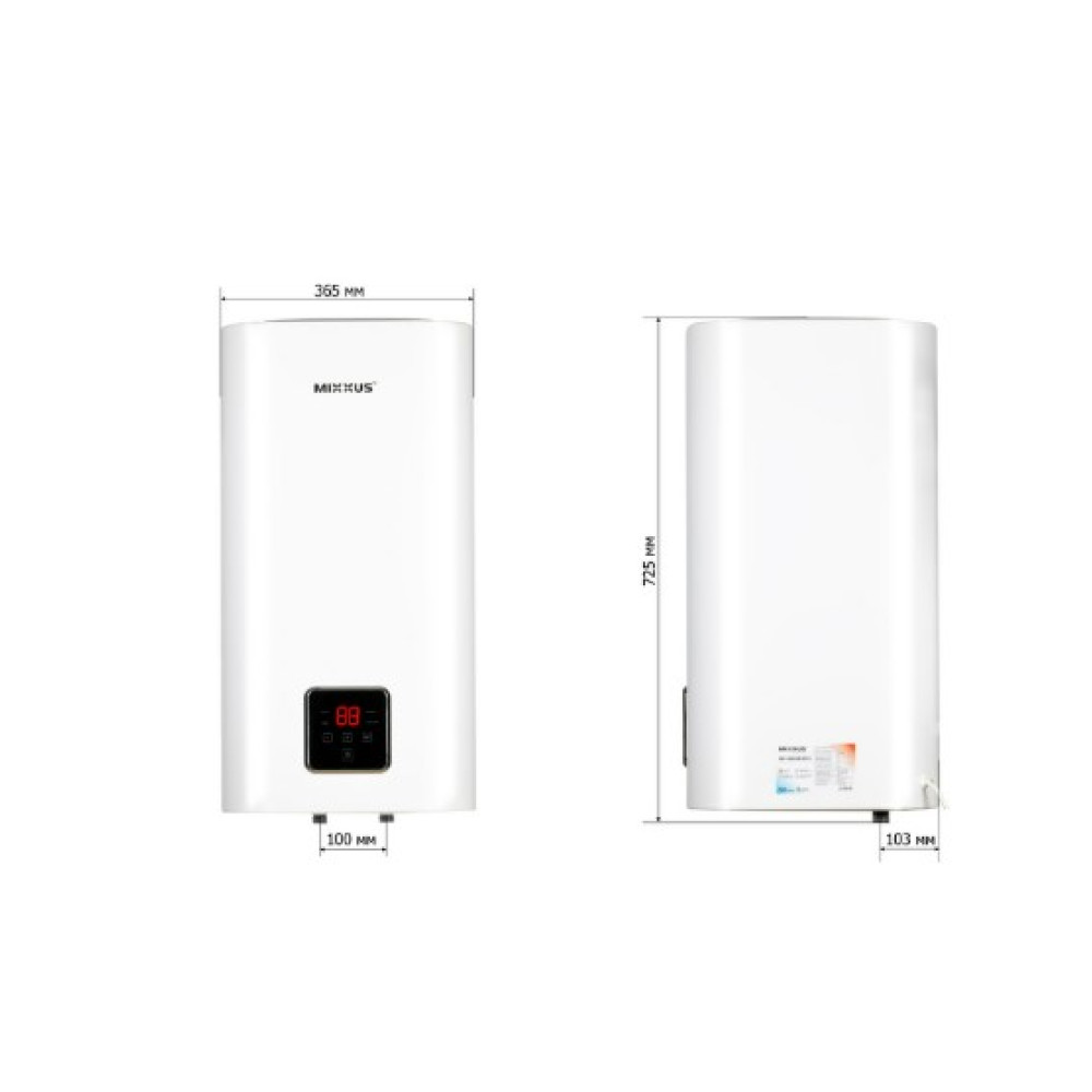 Водонагреватель Mixxus EWH-15050 CUBE DRY 50 л , 2,0 кВт, "сухой" ТЭН, вертикальный, квадратный , белый (WH0617)