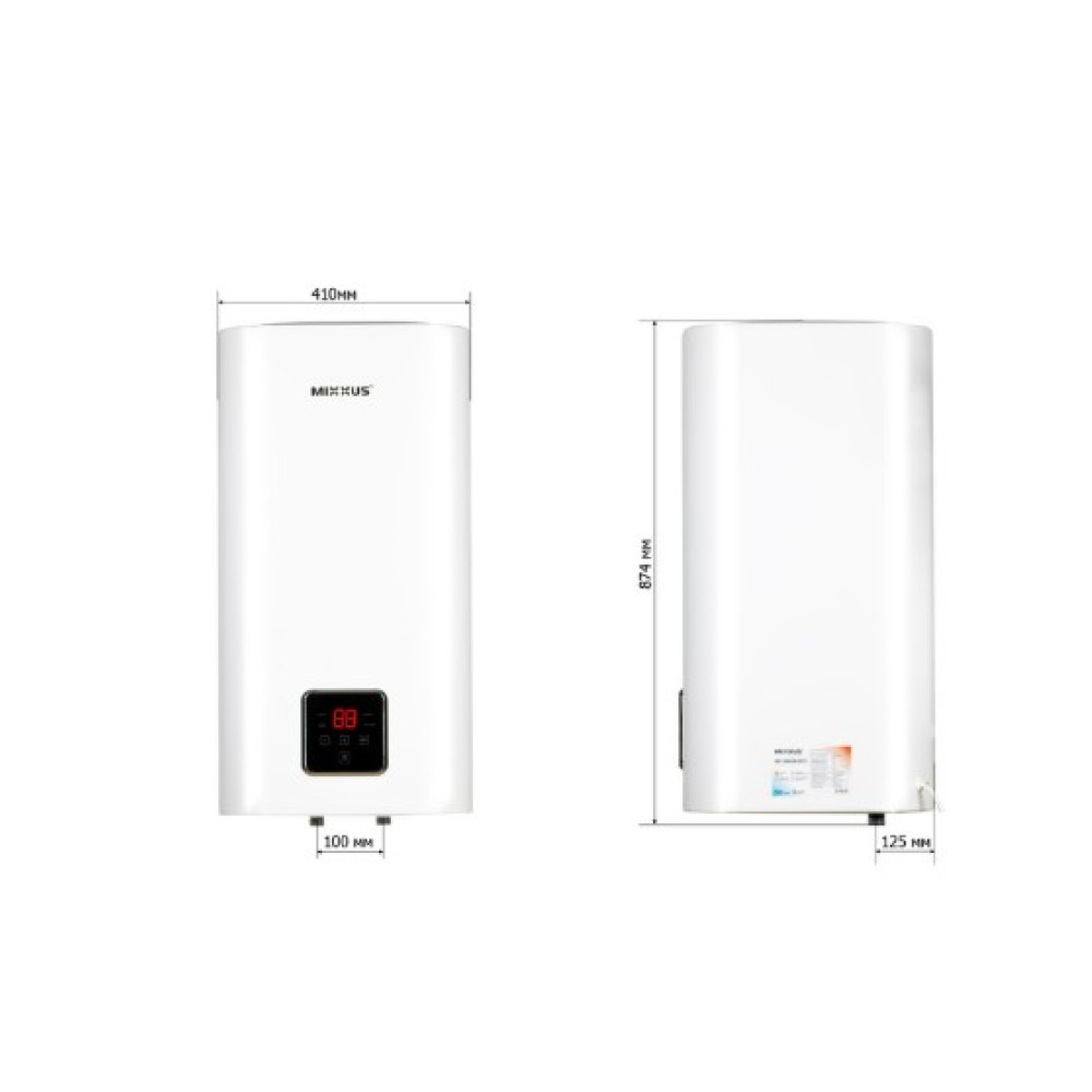 Водонагреватель Mixxus EWH-15080 CUBE DRY 80 л , 2,0 кВт, "сухой" ТЭН, вертикальный, квадратный , белый (WH0618)