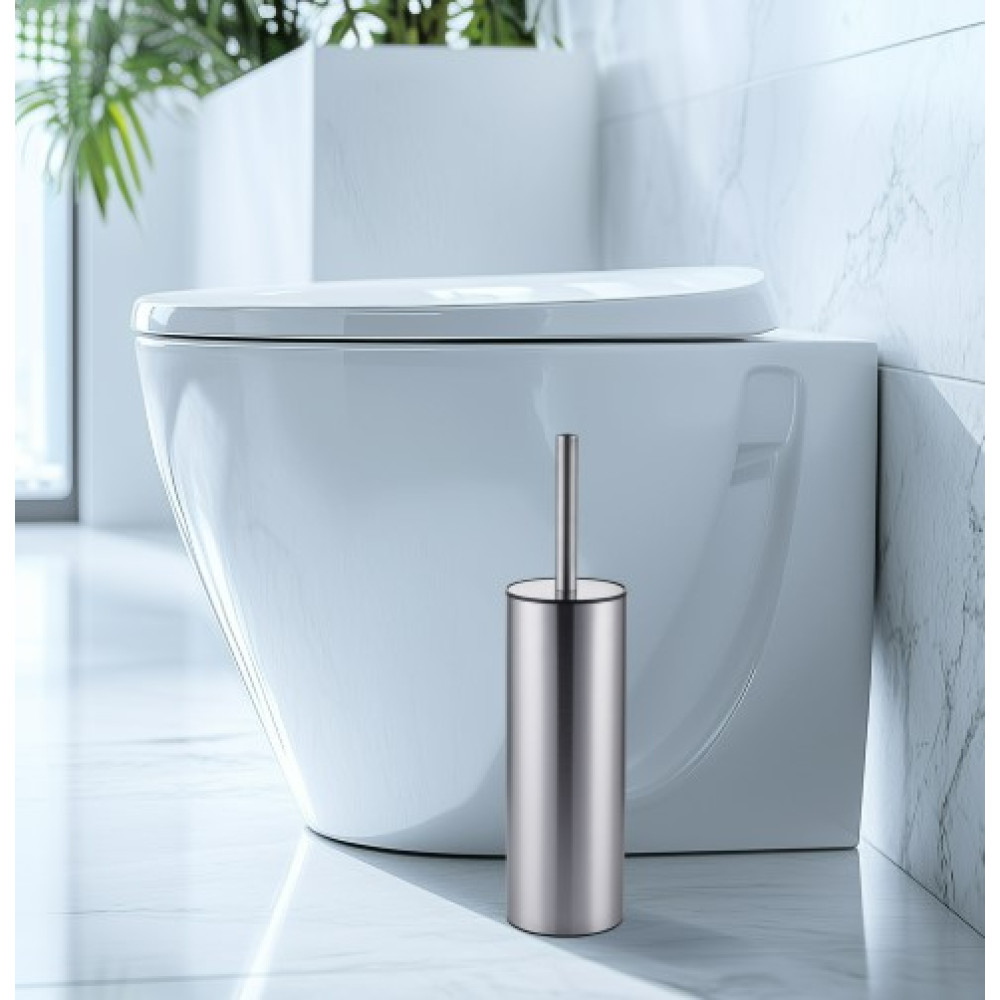Ершик для унитаза Mixxus Premium Ellipse-TB0201 SS Color напольный, нержавейка (MI7067)