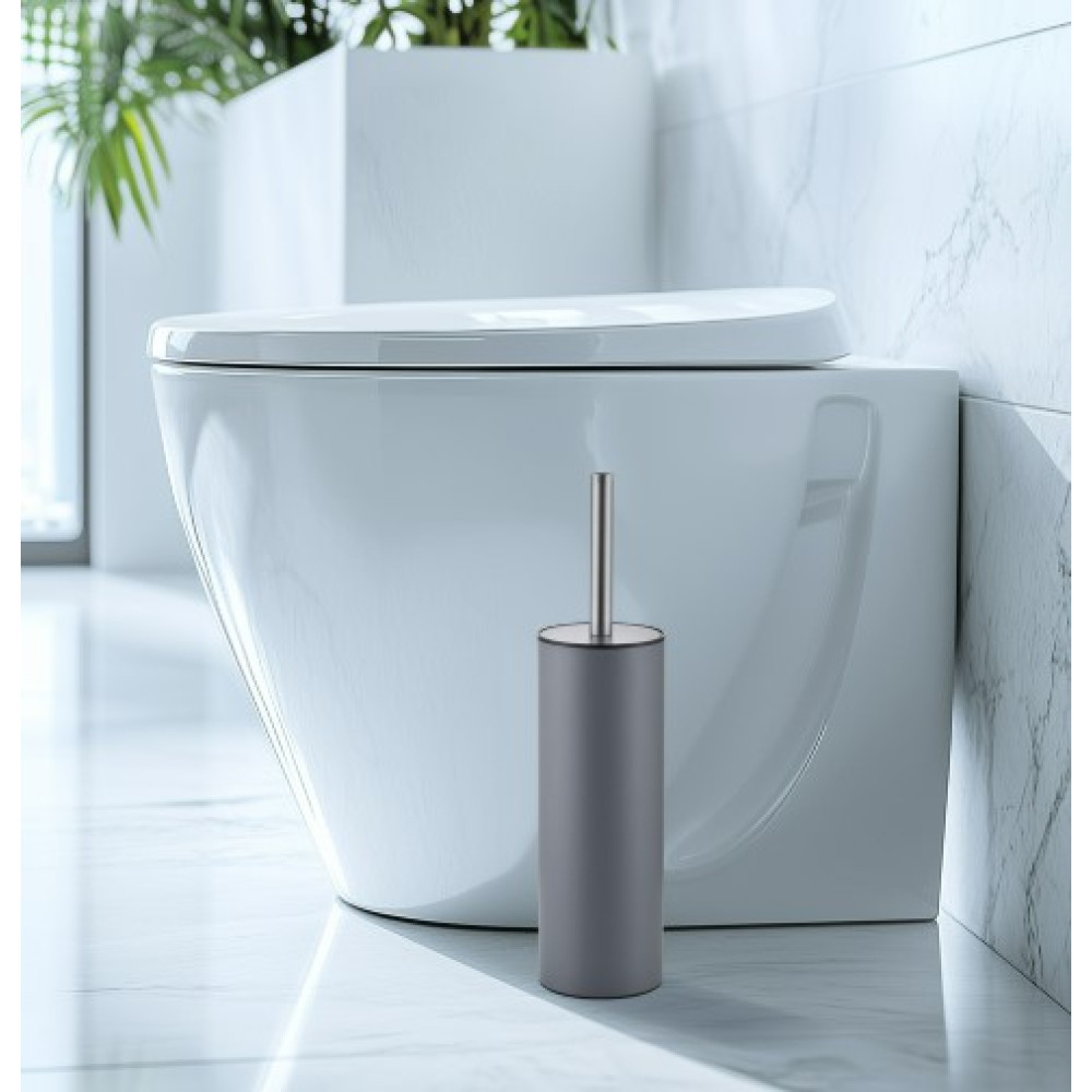 Йоржик для унітазу Mixxus Premium Ellipse-TB0201 Graphite підлоговий, графіт (MI7068)