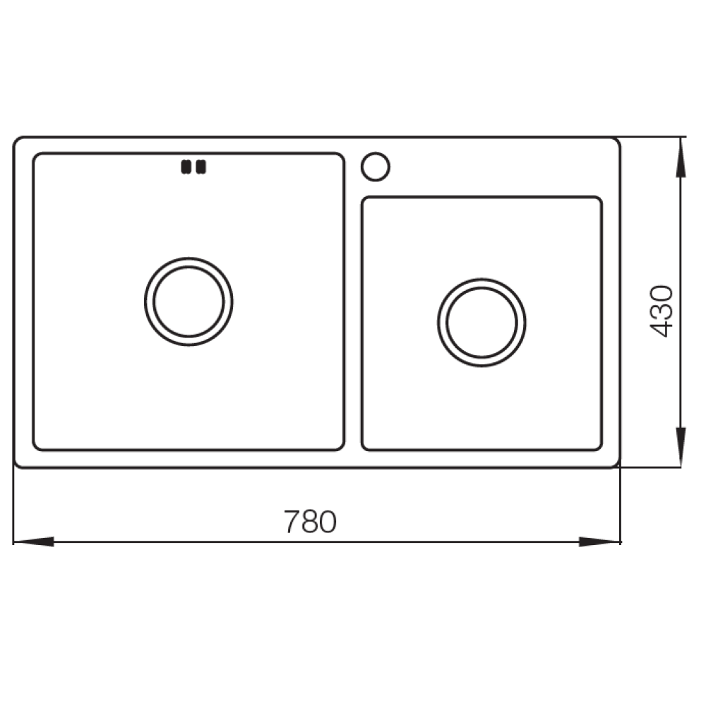Мийка MIXXUS MX7843-220x1.0-PVD-BLACK (MX0565)