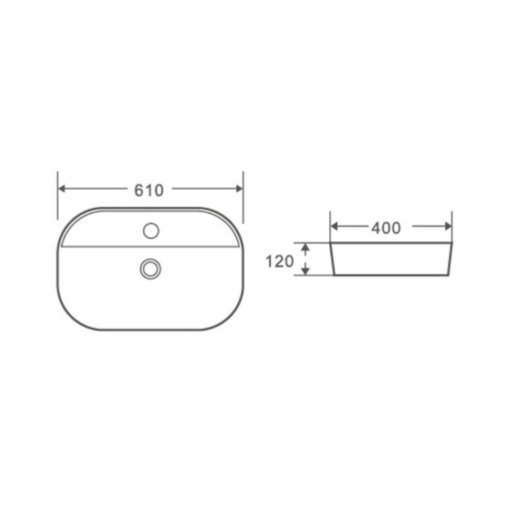 Раковина накладна Mixxus Premium Ellipse-0202 (MP6483)