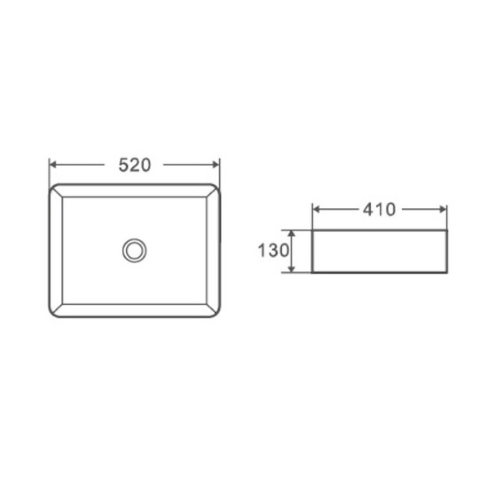 Раковина накладная Mixxus Premium Quadro-0102 (MP6488)