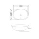 Раковина накладная Mixxus PREMIUM ELLIPSE-1701 с переливом (MP6566)
