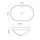 Раковина Mixxus Premium ELLIPSE-1601 з переливом (MP6569)