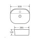 Накладная раковина Mixxus Premium ELLIPSE-0203 с отверстием под смеситель (MP6678)