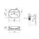 Накладная раковина Mixxus Premium ELLIPSE-0203 с отверстием под смеситель (MP6678)