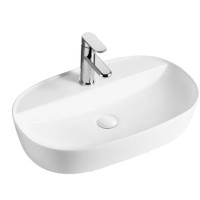 Раковина накладна Mixxus Premium ELLIPSE-0204 з отвором під змішувач (MP6679)