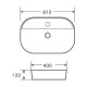 Раковина накладна Mixxus Premium ELLIPSE-0204 з отвором під змішувач (MP6679)
