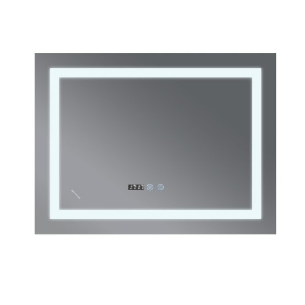 Зеркало Mixxus Warm MR02-100x70 (часы, LED-подсветка, антизапотевание) (MI6002)