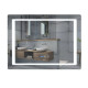 Дзеркало Mixxus Style MR03-70x50 (годинник, LED-підсвічування, антизапотівання) (MI6006)