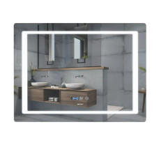 Зеркало Mixxus Style MR03-90x70 (часы, LED-подсветка, антизапотевание) (MI6007)