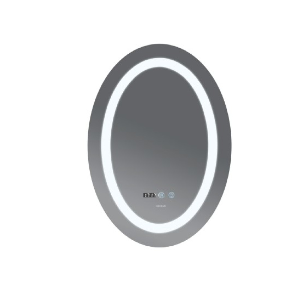 Дзеркало Mixxus Plain MV02-50x70 (годинник, LED-підсвічування, антизапотівання) (MI6010)